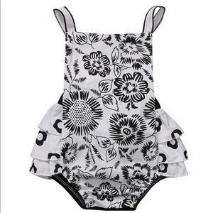 Infant Halter Backless Ruffled Romper 0-6 Months